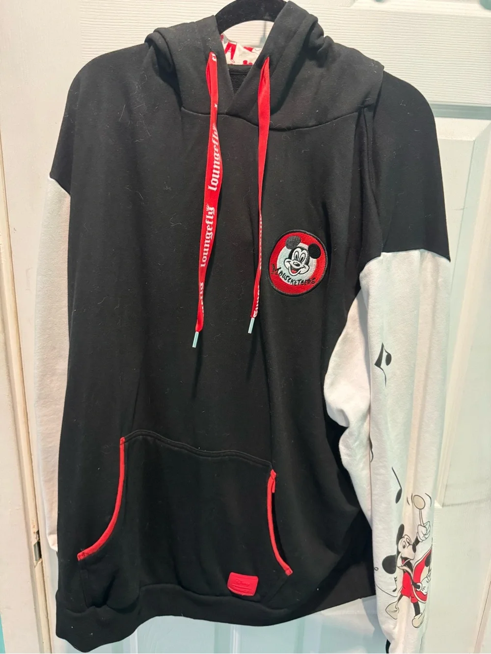 Loungefly Mickey Mouseketeer Hooded Sweater with Red Accents